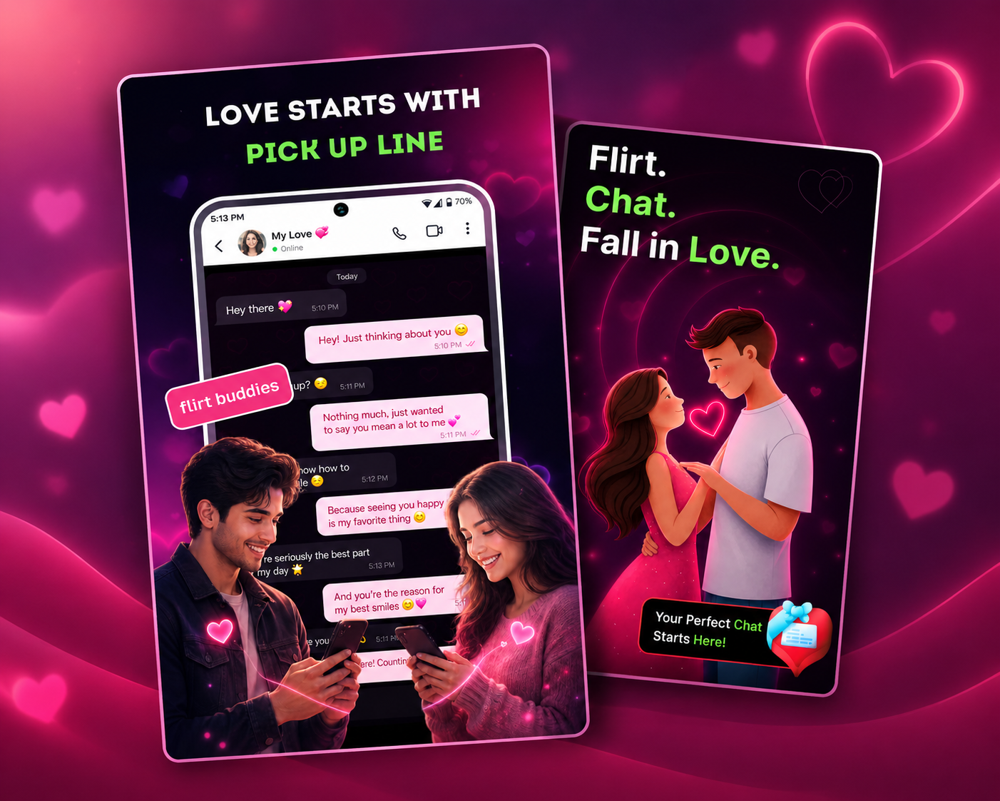 Flirty Messages & Pickup Lines app preview